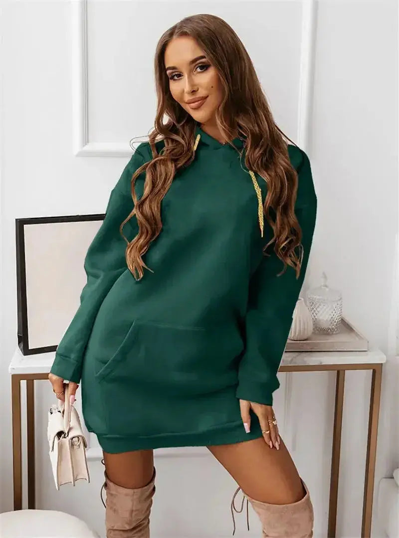 Solid Color Casual Sports Hoodie Sweatshirt - Plush Fashion Hub