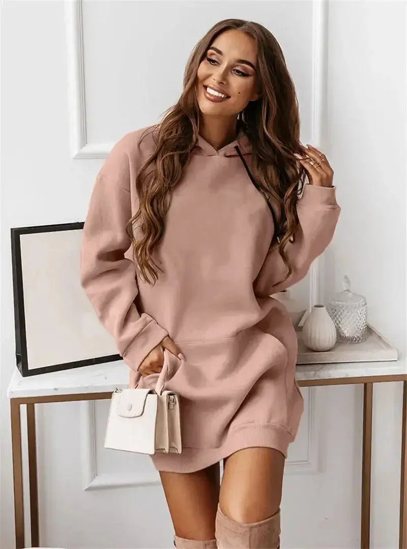 Solid Color Casual Sports Hoodie Sweatshirt - Plush Fashion Hub