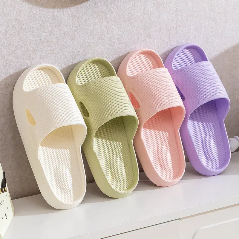 Solid Color Thick Bottom Home  Non-slip Floor Bathroom Slipper Plush Fashion Hub