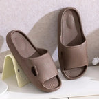 Solid Color Thick Bottom Home Non-slip Floor Bathroom Slipper - Plush Fashion Hub