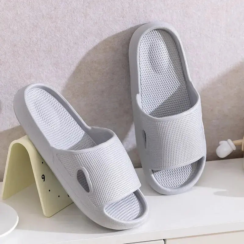 Solid Color Thick Bottom Home Non-slip Floor Bathroom Slipper - Plush Fashion Hub