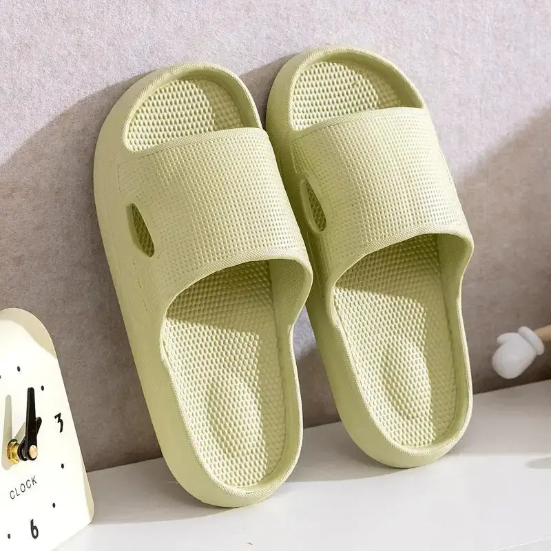 Solid Color Thick Bottom Home Non-slip Floor Bathroom Slipper - Plush Fashion Hub