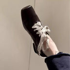 Square Toe Block Heels Pumps - Plush Fashion Hub
