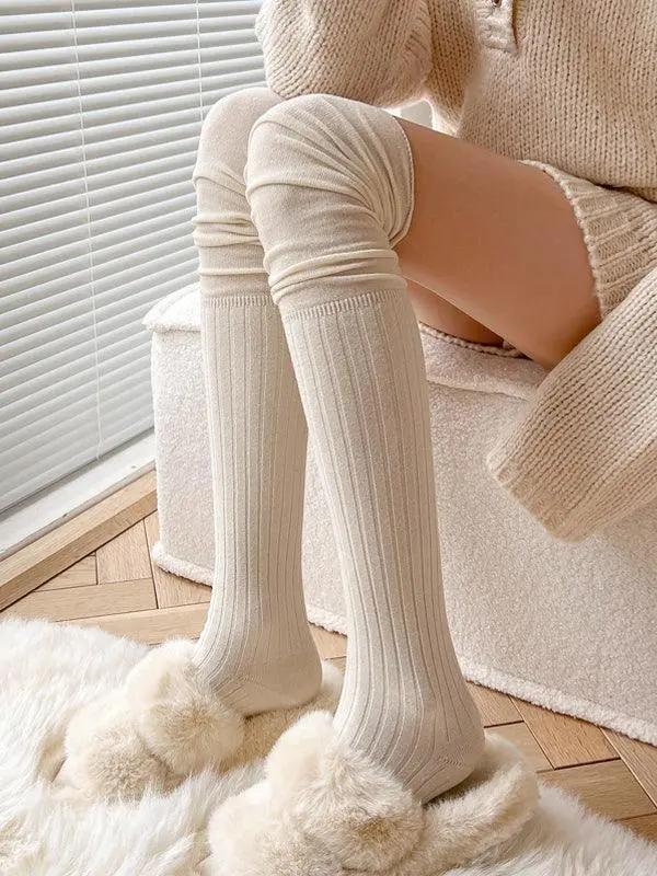 Stitching Over-knee Pile Stocks PAINEVIDA