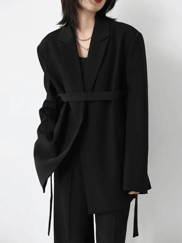 Streamer Mid-length Drape Suit Jacket PAINEVIDA