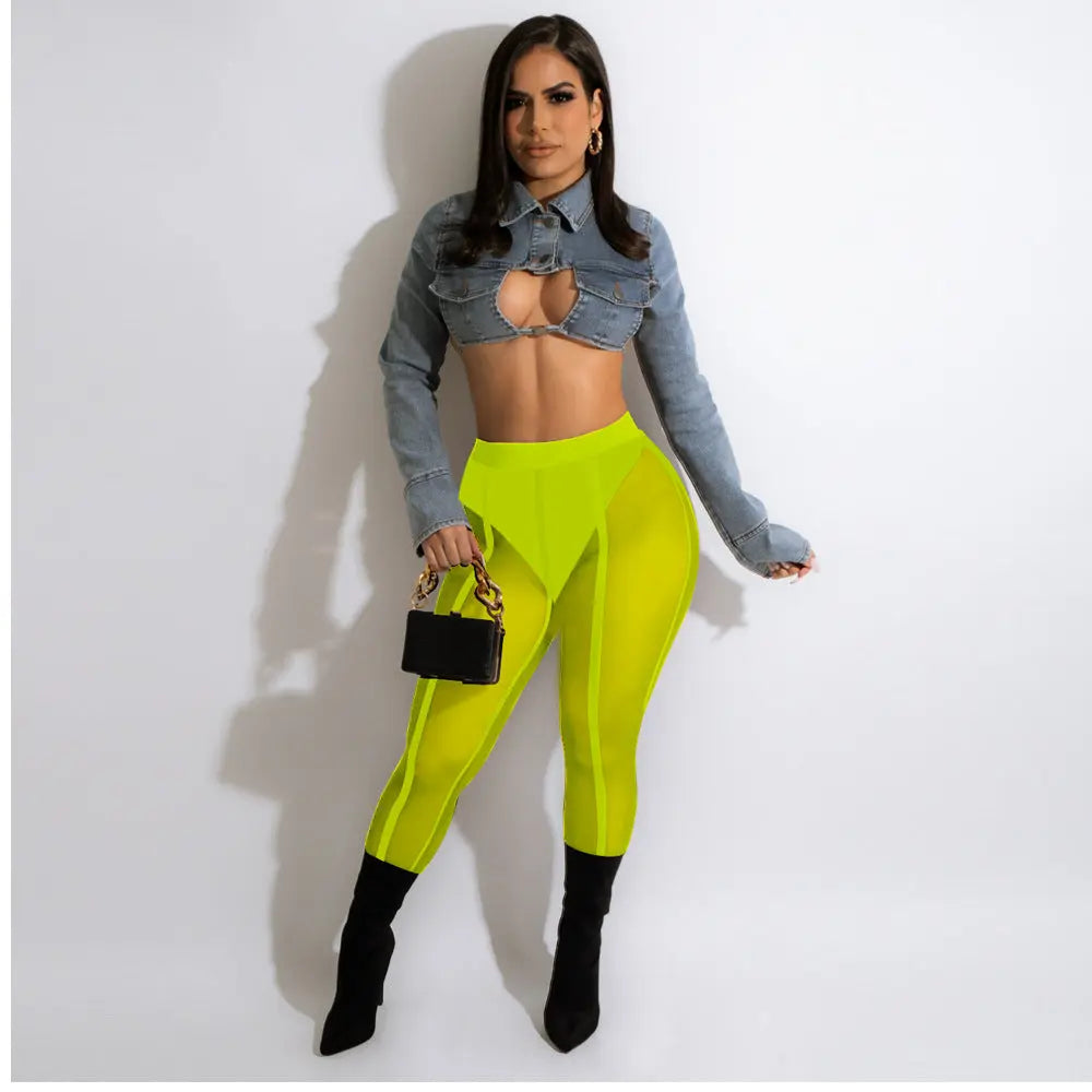 Summer Sexy See-through Pants Mesh Trousers Perfecsy