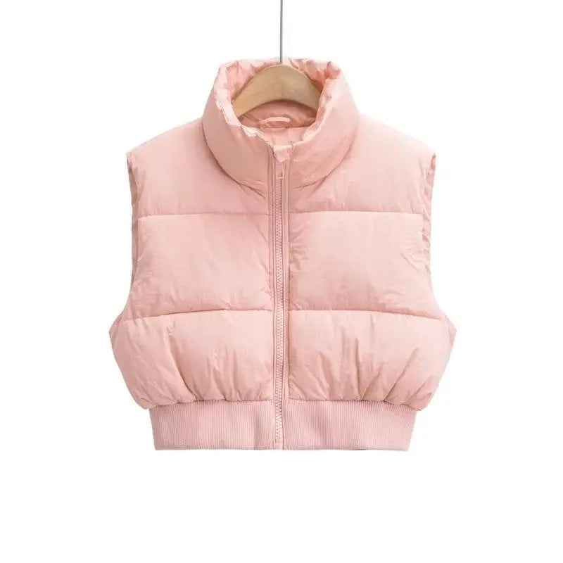 Summer Women Clothing Street City Casual Cotton Padded Jacket Vest Perfecsy