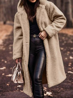 Teddy Bear Hooded Longline Outerwear - Plush Fashion Hub
