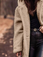Teddy Bear Hooded Longline Outerwear - Plush Fashion Hub