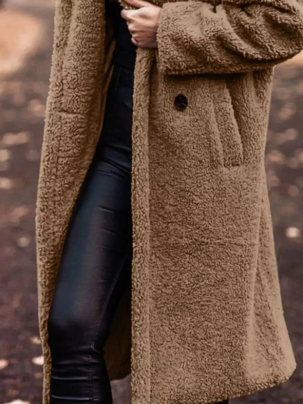 Teddy Bear Hooded Longline Outerwear - Plush Fashion Hub