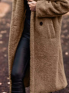 Teddy Bear Hooded Longline Outerwear - Plush Fashion Hub