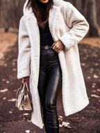 Teddy Bear Hooded Longline Outerwear - Plush Fashion Hub