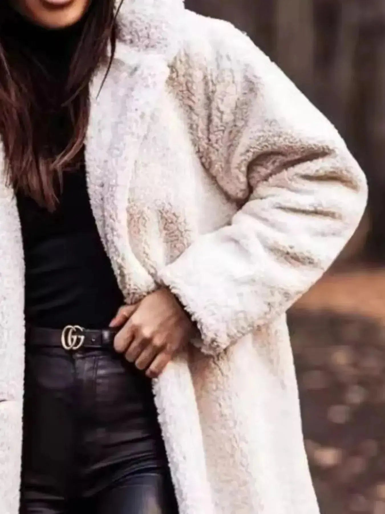 Teddy Bear Hooded Longline Outerwear - Plush Fashion Hub