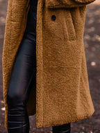 Teddy Bear Hooded Longline Outerwear - Plush Fashion Hub