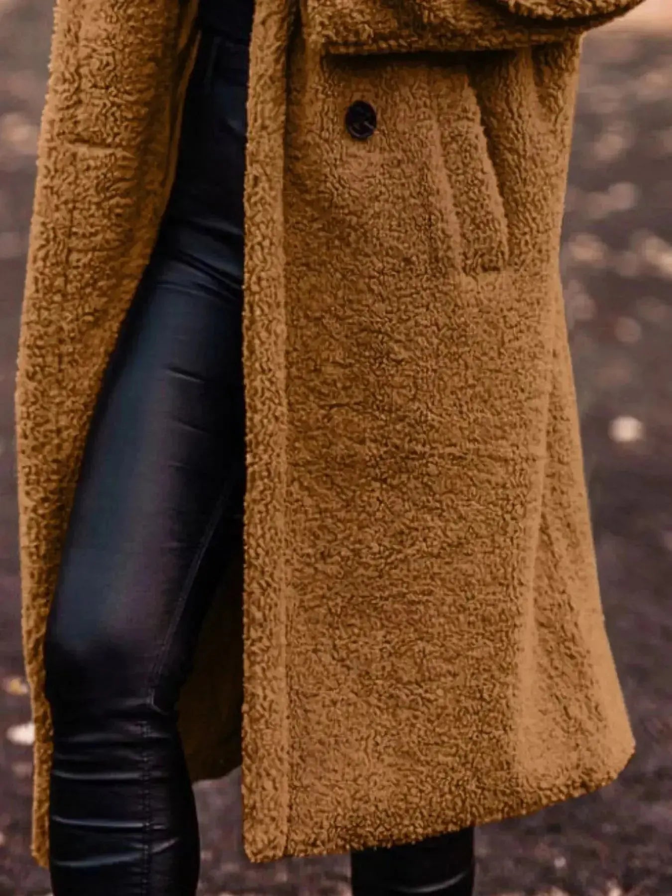 Teddy Bear Hooded Longline Outerwear - Plush Fashion Hub