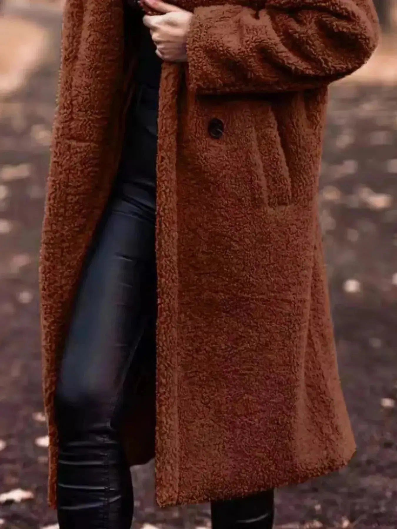 Teddy Bear Hooded Longline Outerwear - Plush Fashion Hub