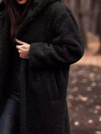 Teddy Bear Hooded Longline Outerwear - Plush Fashion Hub