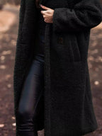Teddy Bear Hooded Longline Outerwear - Plush Fashion Hub