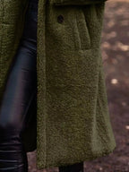 Teddy Bear Hooded Longline Outerwear - Plush Fashion Hub