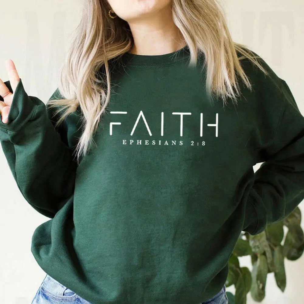 Trendy Faith Sweatshirt Bible Verse Shirt Christian Clothing - Plush Fashion Hub