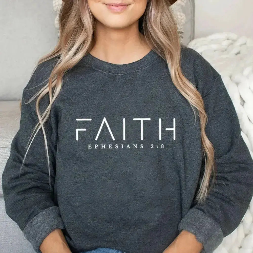 Trendy Faith Sweatshirt Bible Verse Shirt Christian Clothing - Plush Fashion Hub