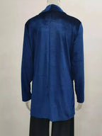 Velvet One Button Outerwear - Plush Fashion Hub