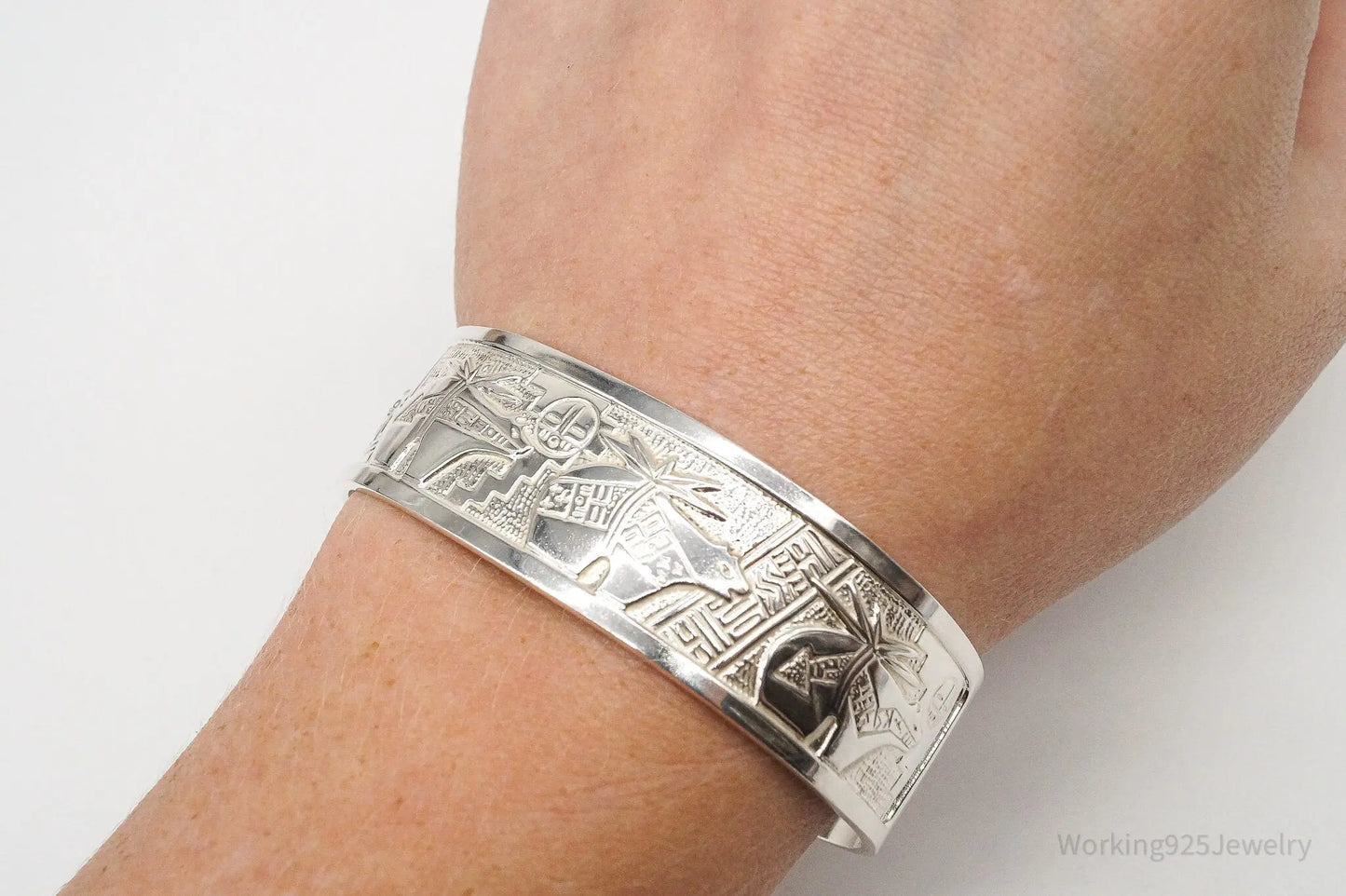Vintage Carolyn Pollack Relios RMT Storyteller Sterling Silver Bracelet Plush Fashion Hub