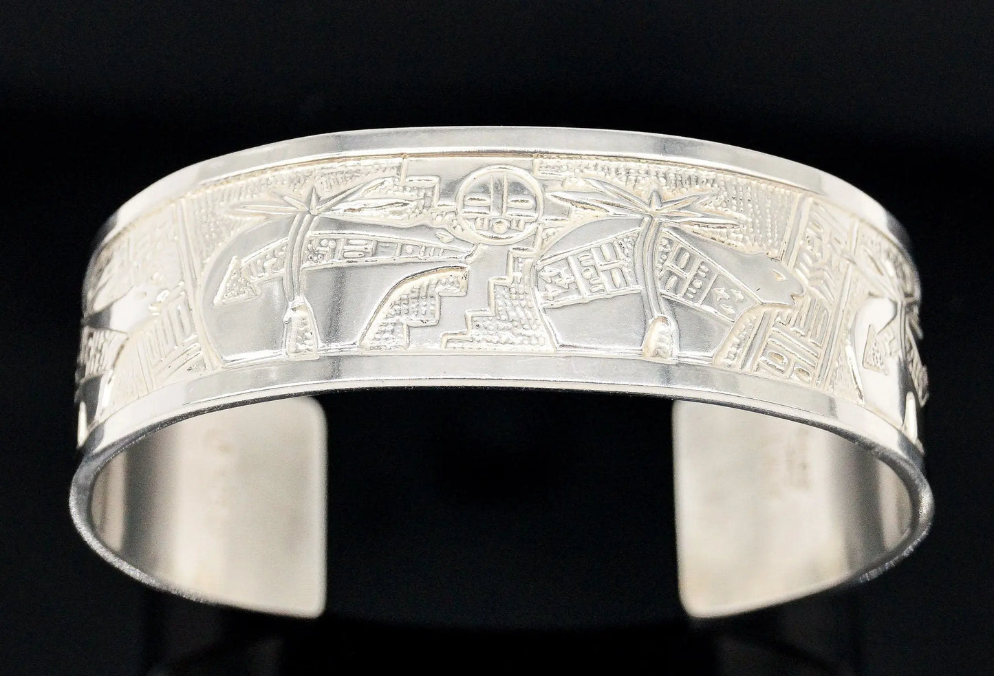 Vintage Carolyn Pollack Relios RMT Storyteller Sterling Silver Bracelet Plush Fashion Hub