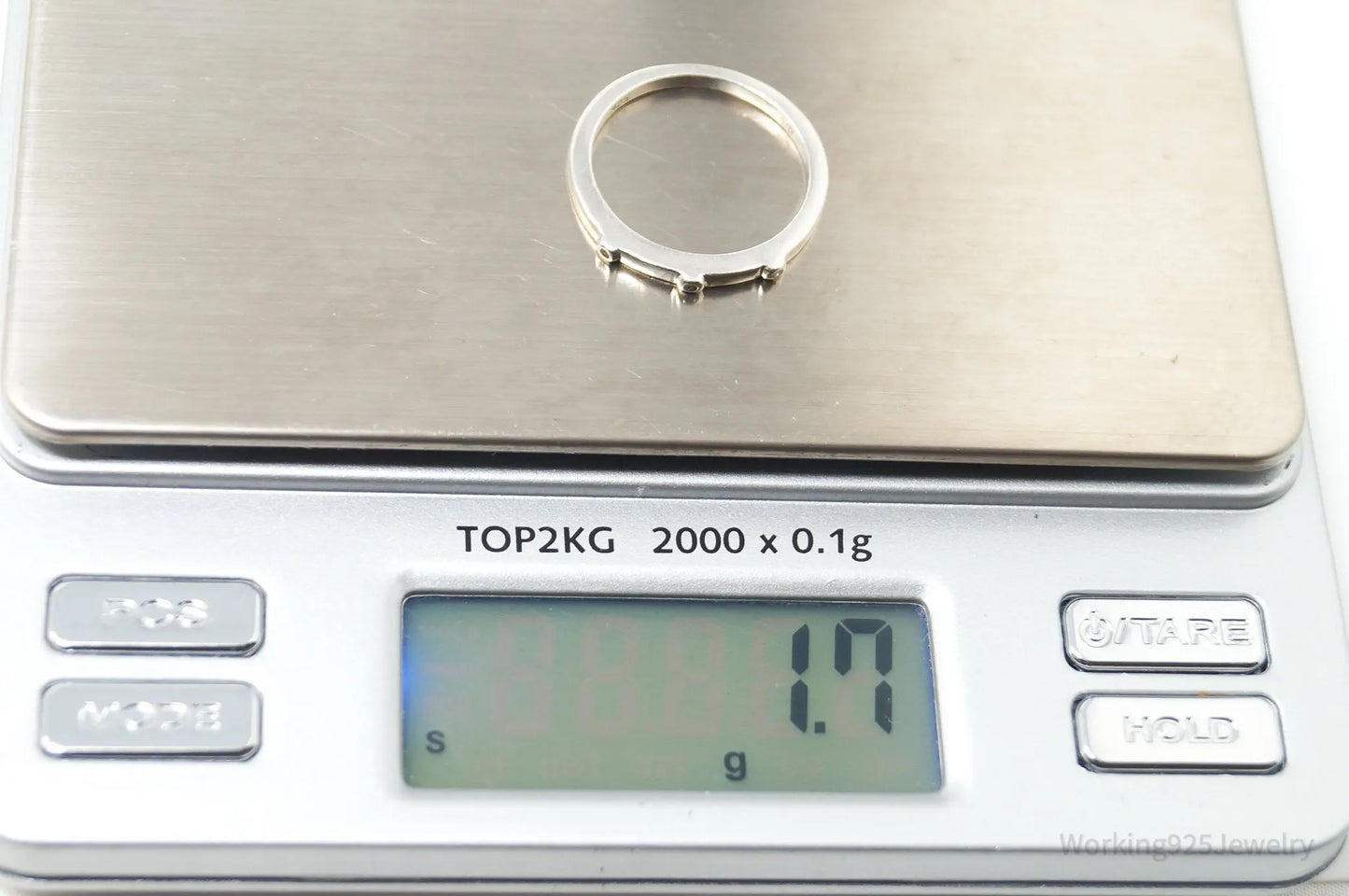 Vintage Designer Heng Ngai Diamond Sterling Silver Ring - Size 6.75 Plush Fashion Hub