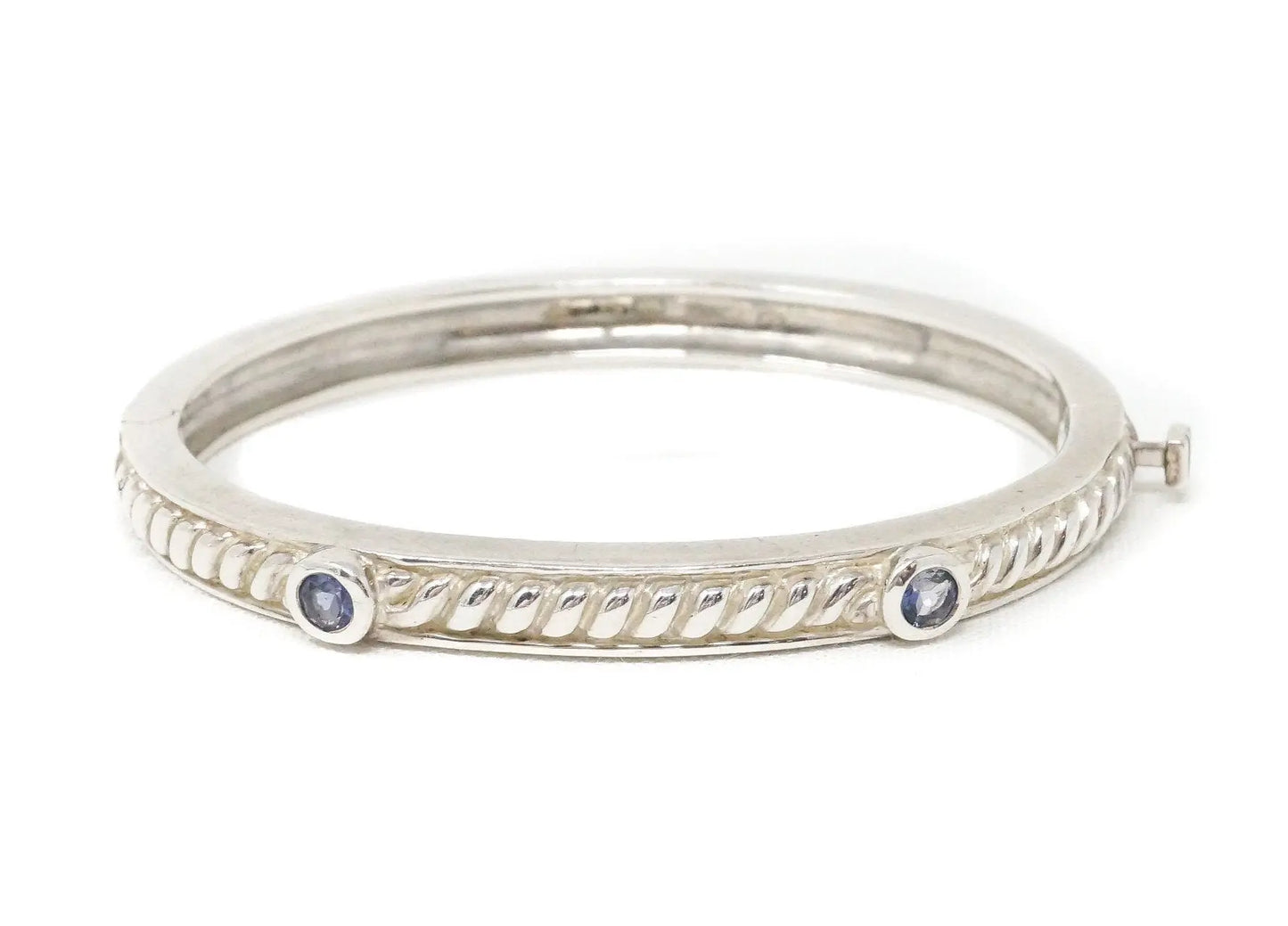 Vintage Designer Judith Ripka Amethyst Cable Sterling Silver Bracelet Plush Fashion Hub