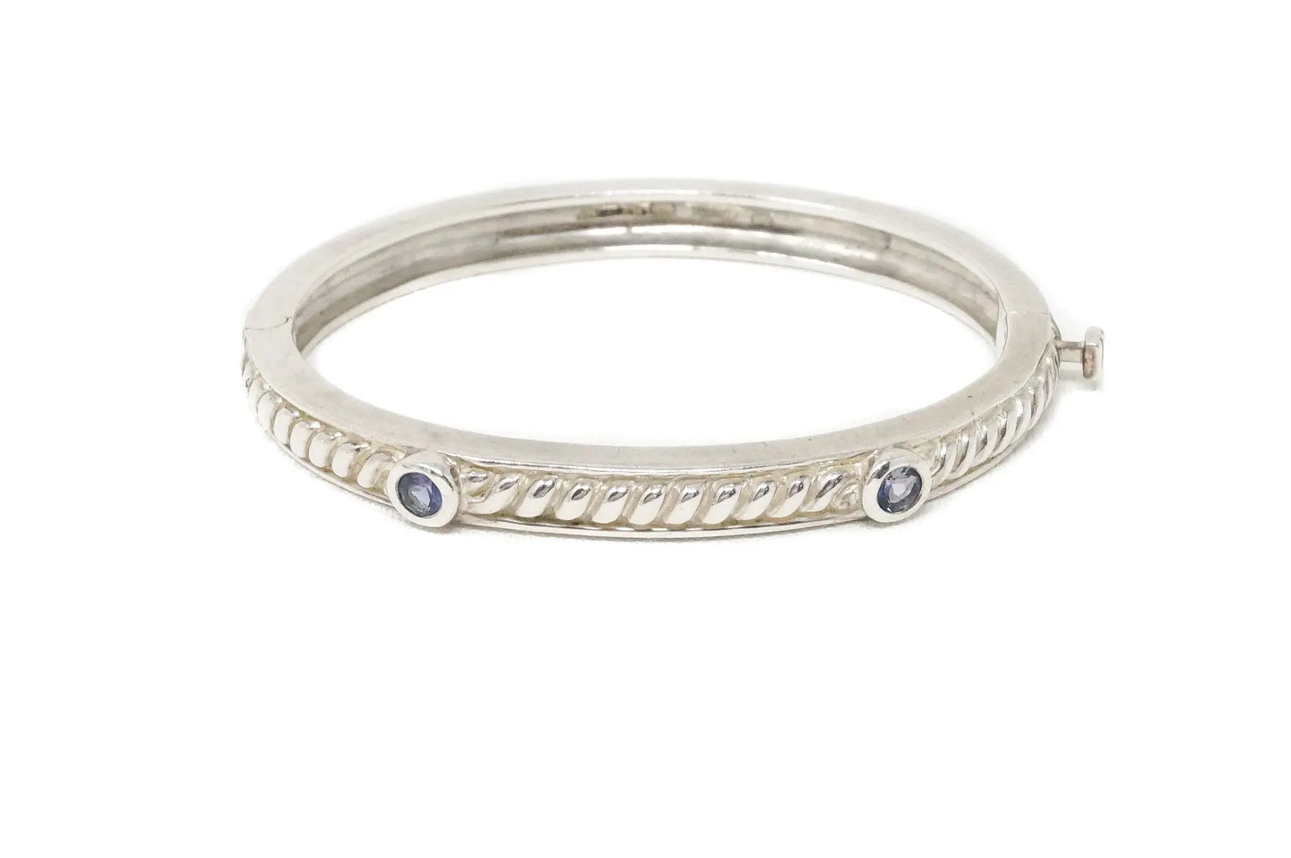 Vintage Designer Judith Ripka Amethyst Cable Sterling Silver Bracelet Plush Fashion Hub