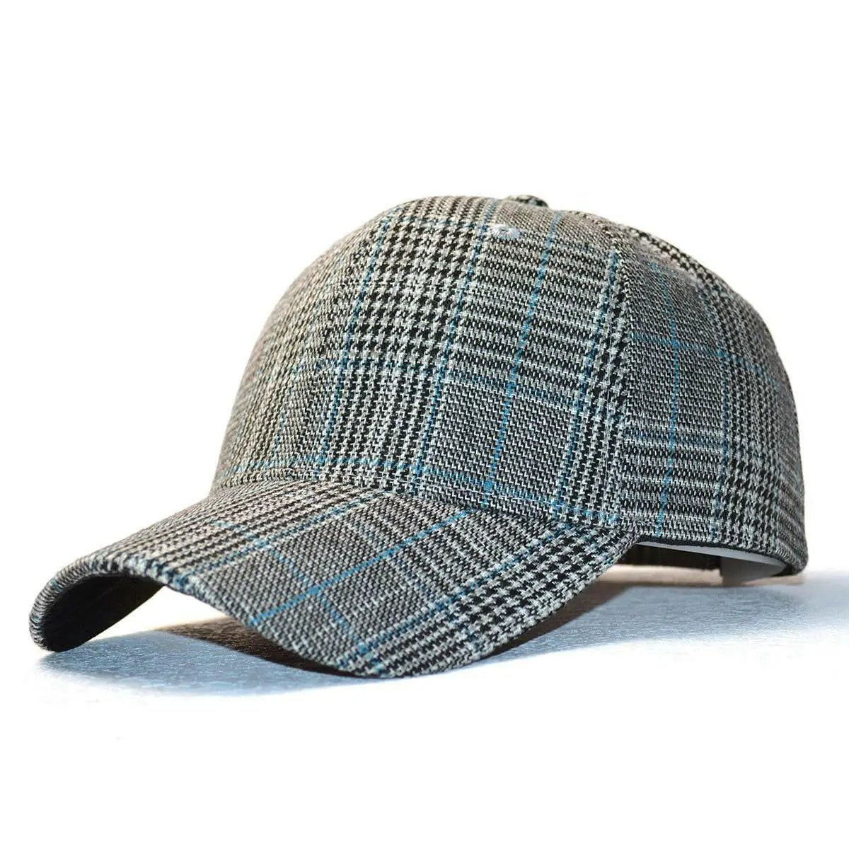 Vintage Plaid Blended Baseball Cap.