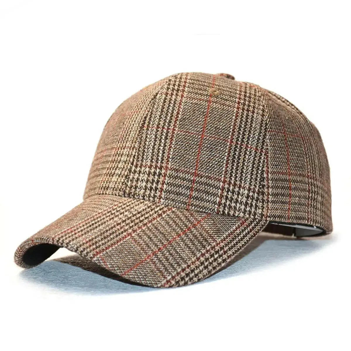 Vintage Plaid Blended Baseball Cap - Plush Fashion Hub