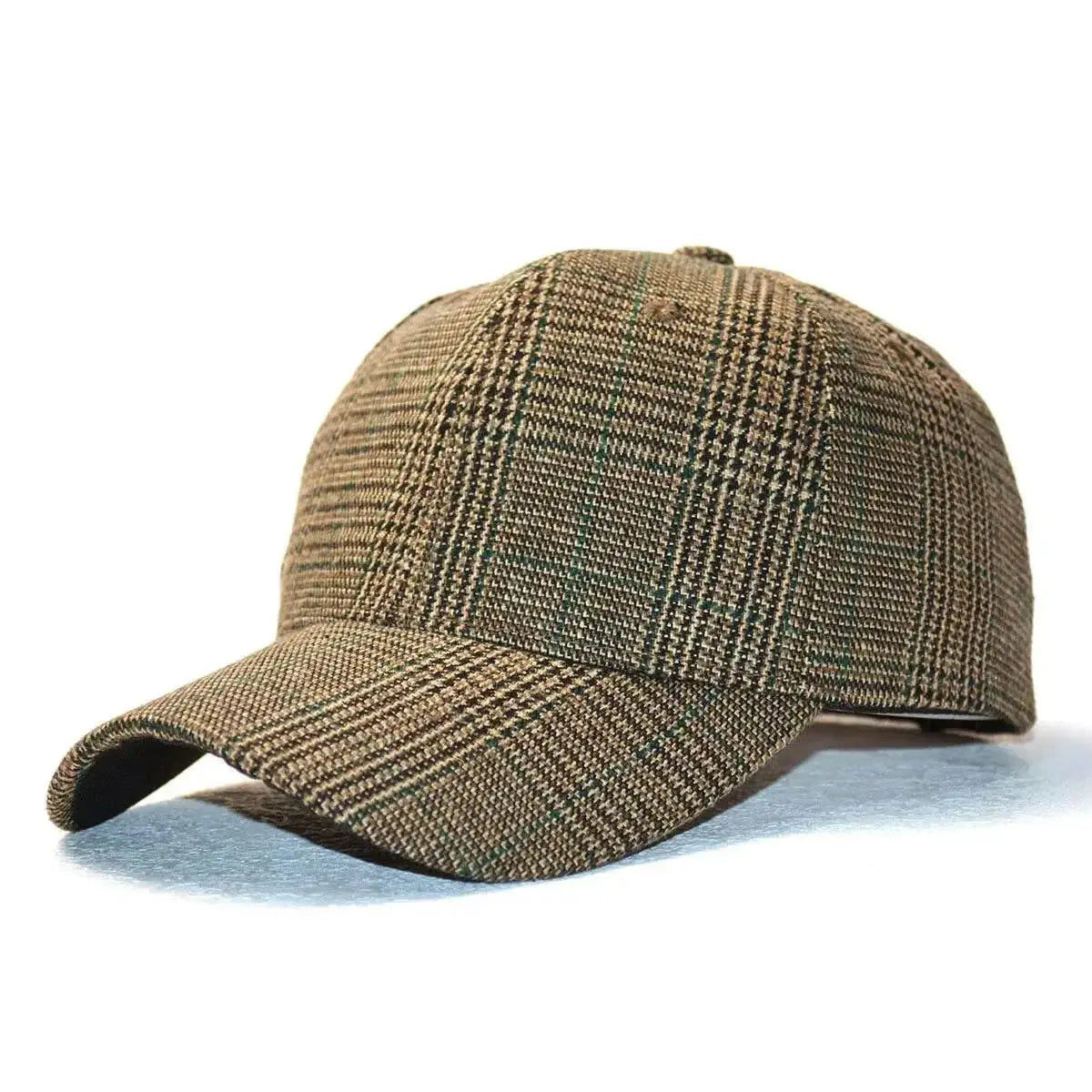 Vintage Plaid Blended Baseball Cap - Plush Fashion Hub
