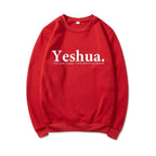Vintage Yeshua Christian Sweatshirt Christian Apparel Faith - Plush Fashion Hub