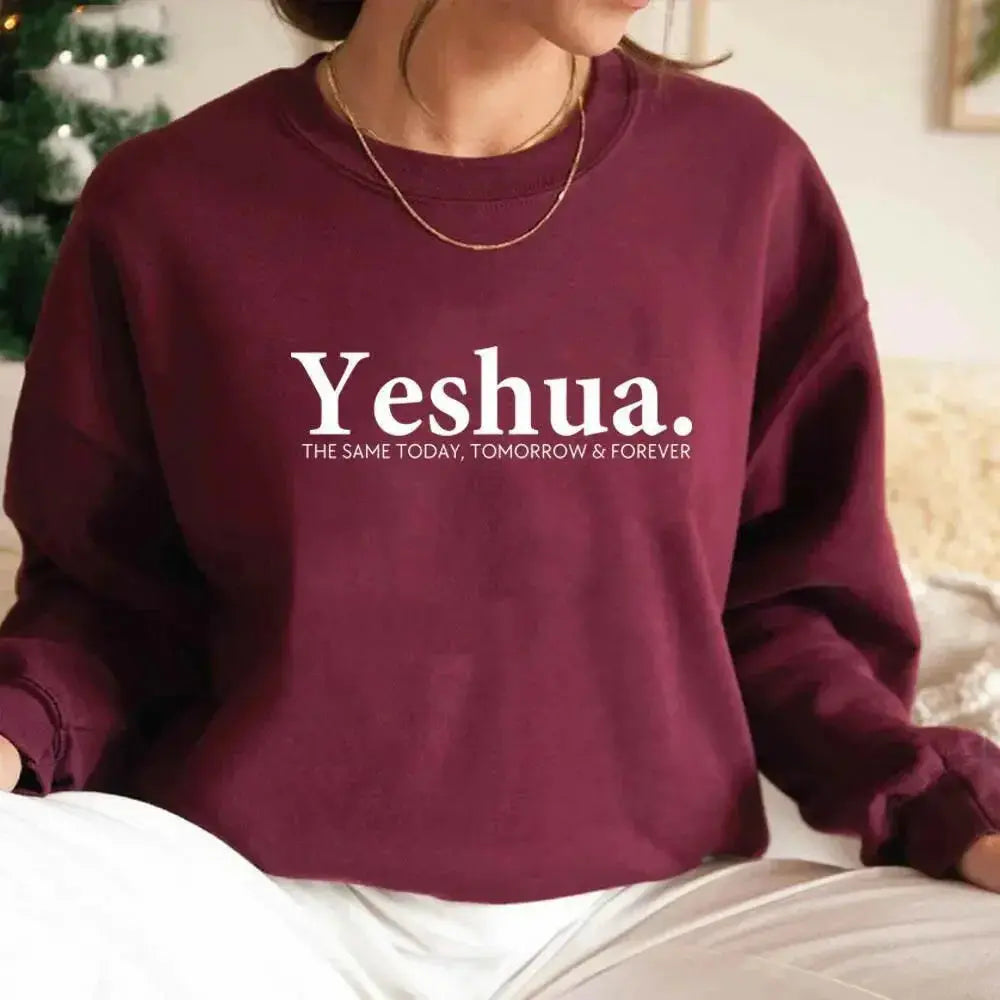Vintage Yeshua Christian Sweatshirt Christian Apparel Faith - Plush Fashion Hub
