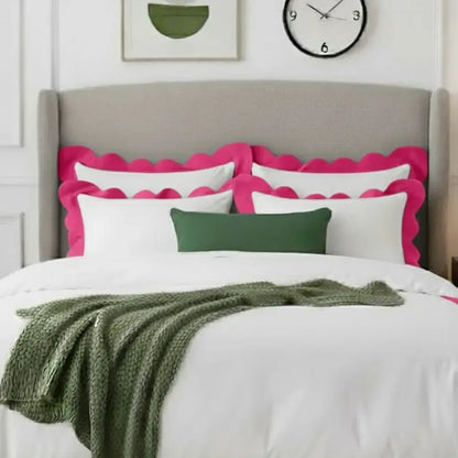 Wavy Applique Embroidery Cotton Duvet Cover Set - Plush Fashion Hub