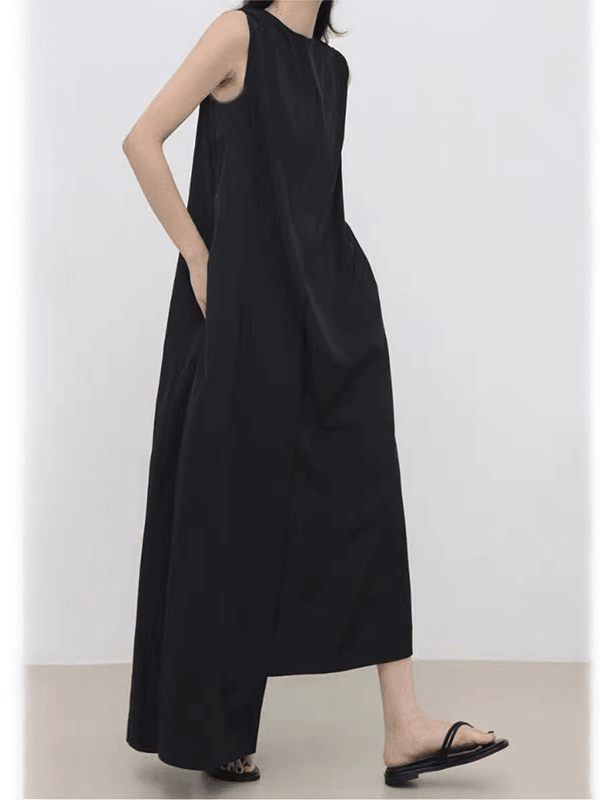 Original Solid Color Irregular Long Dress Plush Fashion Hub