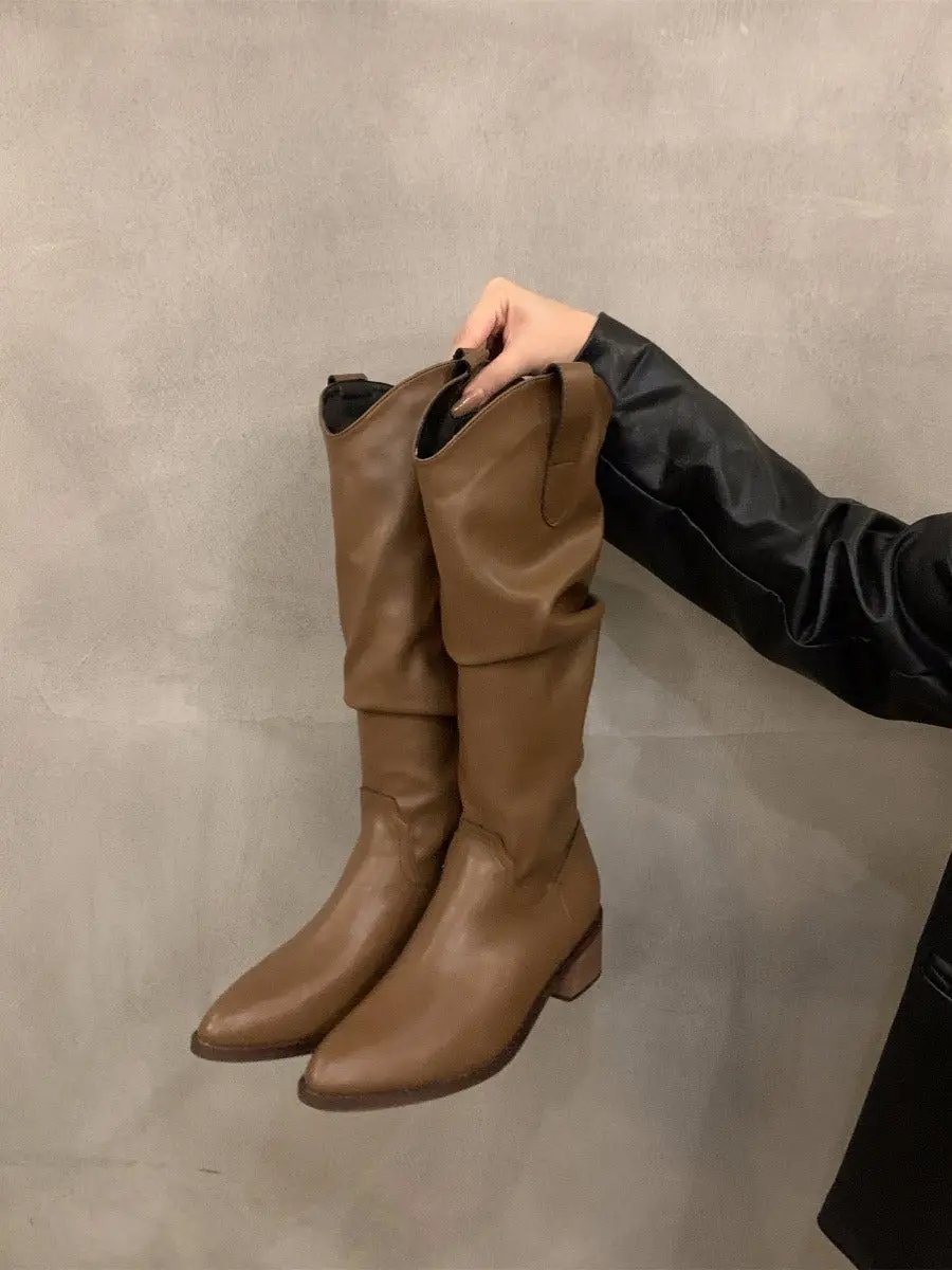 Western Cowboy Pointed Toe Boots PAINEVIDA