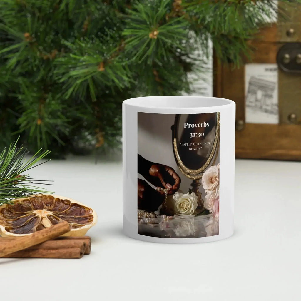 White glossy mug - Plush Fashion Hub