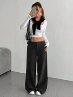 Wide Leg Corduroy Pants - Plush Fashion Hub