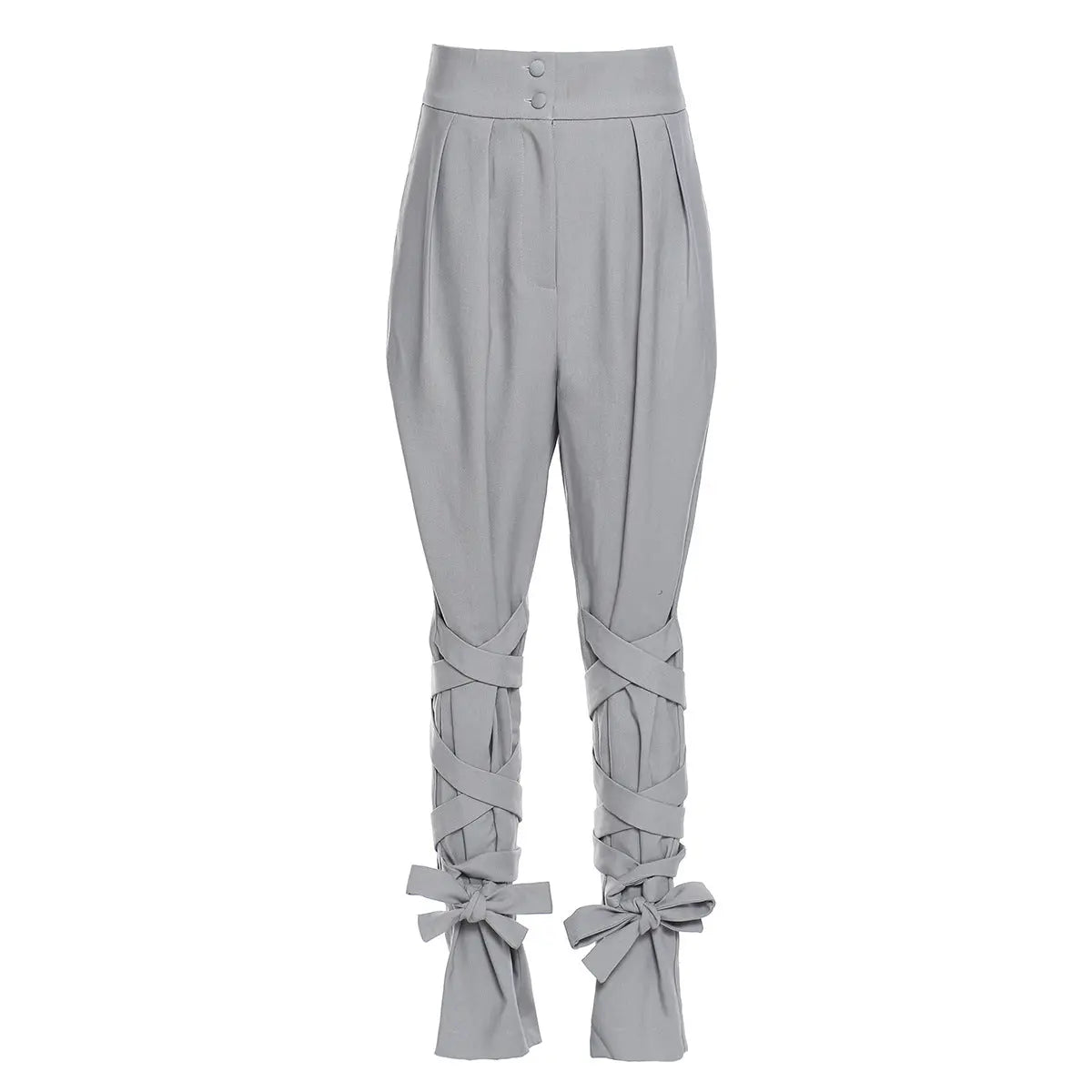 Winter Baggy Pants Unique Cross Lace up Women Loose Slimming All Matching Straight Casual Pants Perfecsy