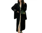 Women's Black Long Cardigan Knitted Dress - Plush Fashion Hub