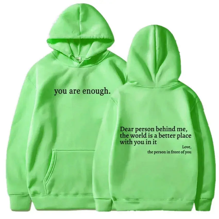 Women's Brushed Hoody Plain Letters - Plush Fashion Hub