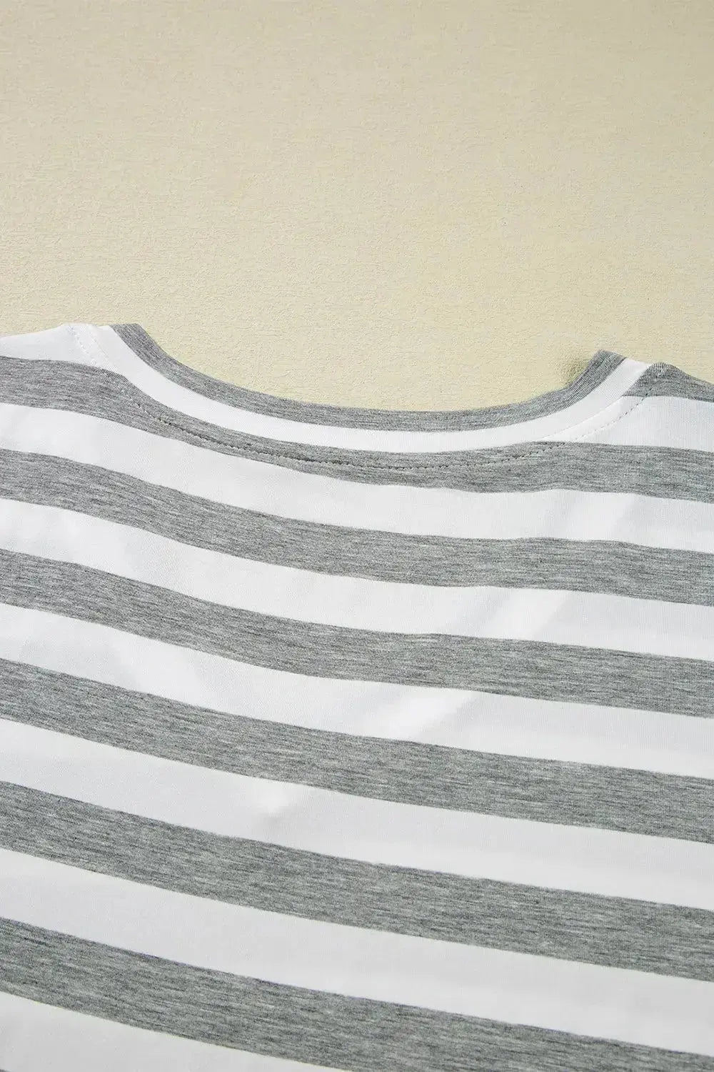 Casual Striped V-Neck Midi T-Shirt Dress - Plush Fashion Hub