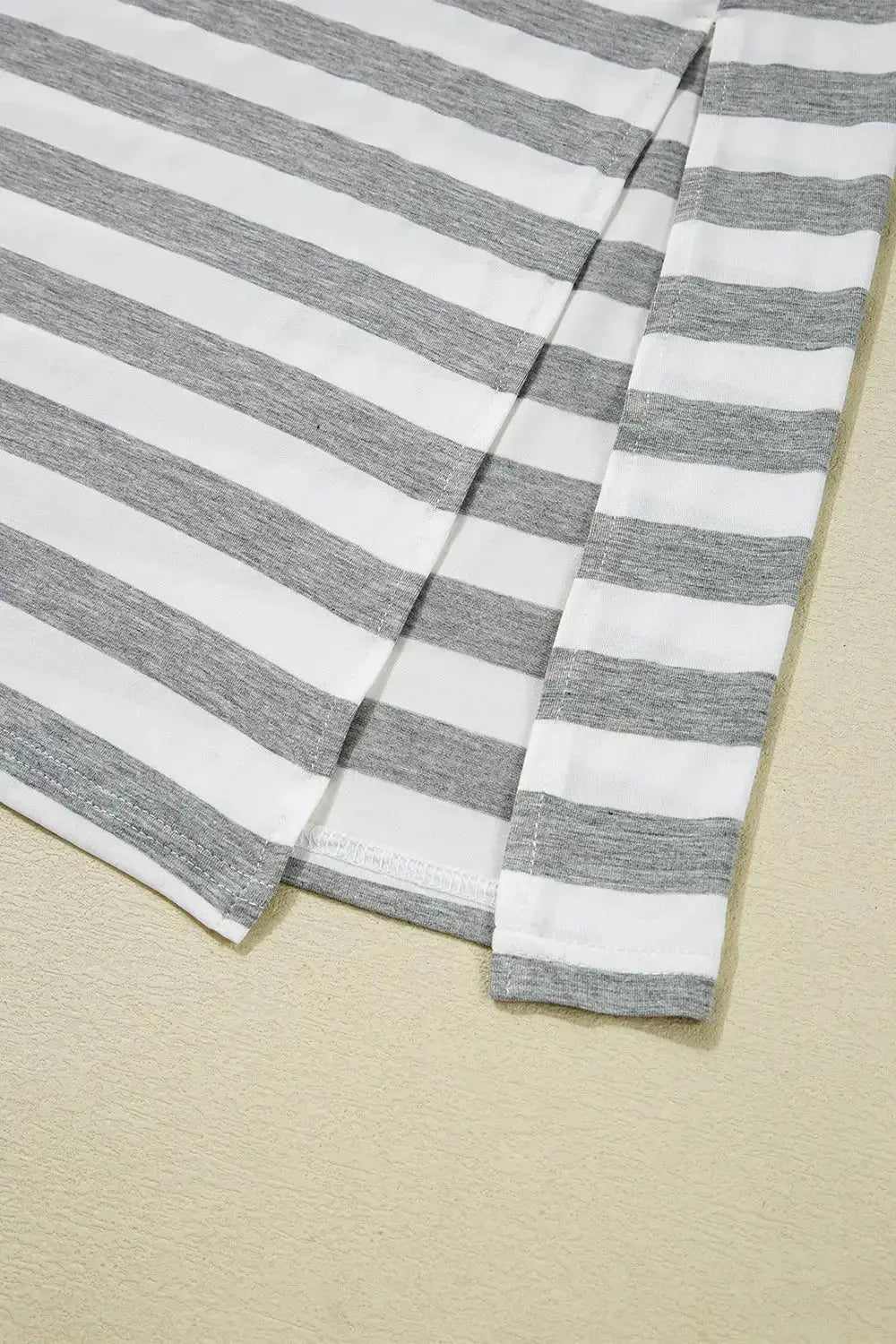 Casual Striped V-Neck Midi T-Shirt Dress - Plush Fashion Hub