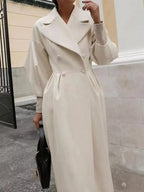 Double-Breasted Longline Coat - Plush Fashion Hub