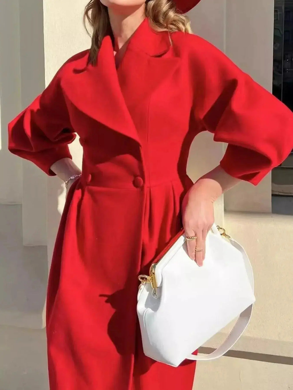 Double-Breasted Longline Coat - Plush Fashion Hub
