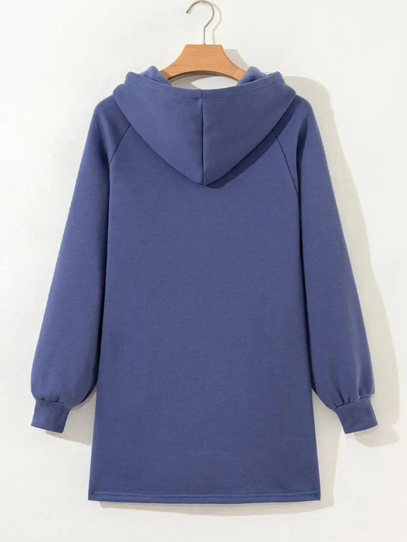 Fleece Lined Adjustable Drawstring Oversize Tunic Hoodie - Plush Fashion Hub