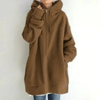 Women's Fuzzy Hoodies Long Sport Pullover Hoodie - Plush Fashion Hub